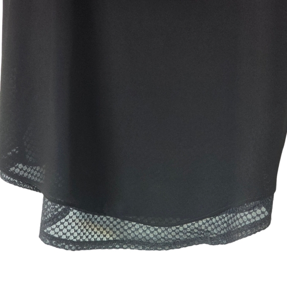 BCX Blouse Women Sz M Black Sleveless Sheer Attached Accessories Summer - Picture 6 of 9